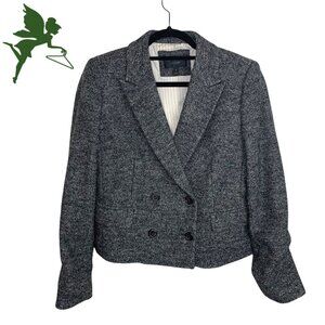 J CREW Wool Blend Double Breasted Cropped Jacket